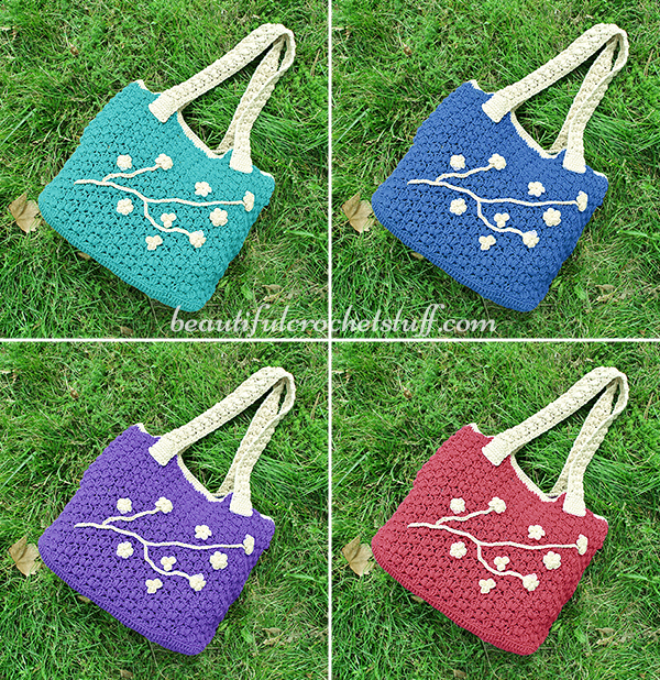 Puffy Spike Stitch Bag ~ FREE Crochet Pattern