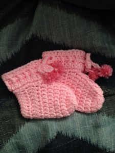 easy one piece crochet baby booties