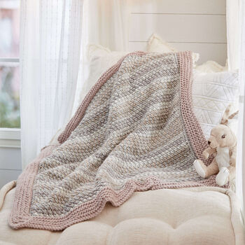 Tunisian Peek-a-Boo Baby Blanket