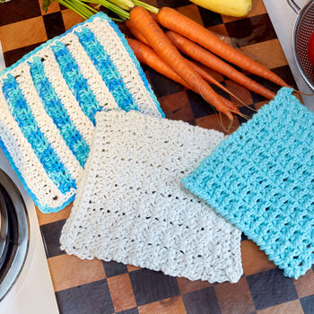 Textured Blocks Dishcloth