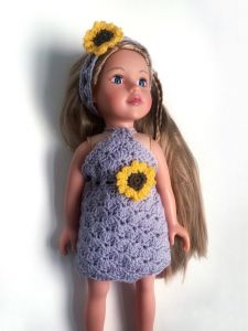 Sunflower dolls dress