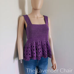 Rounded Yoke Lacy Shells Dress Crochet Pattern - The Lavender Chair