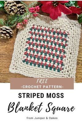 Striped Moss Blanket Square