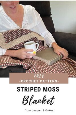 Striped Moss Christmas Lapghan