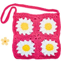 Crochet a Daisy Granny Square Bag