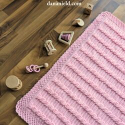 Crossed Towers Cable Baby Blanket
