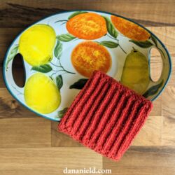 Front Post Half Double Crochet Dishcloth