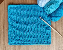 Tunisian Moss Stitch Washcloth