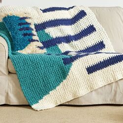 Intarsia Circle Blanket