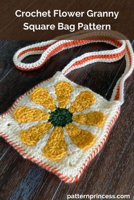 Flower Granny Square Bag