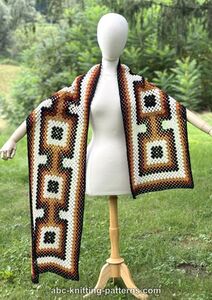 Granny Square Tiles Shawl