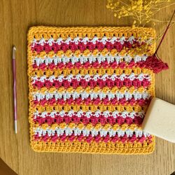 Floret Stitch Crochet Washcloth