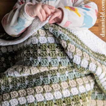 Five-Color Block Stitch  Baby Blanket