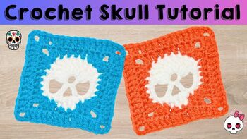 Crochet Skull Granny Square