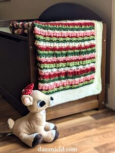 Holly Berry Seashore Christmas Baby Blanket