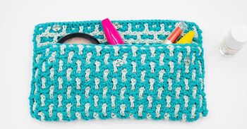 Interlocking Crochet Makeup Bag