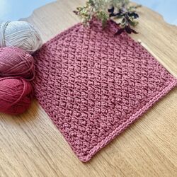 Tunisian Alpine Stitch Washcloth