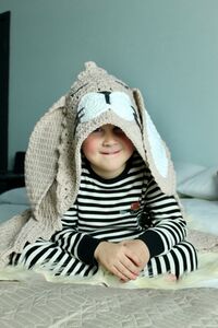 Hooded Bunny Blankey