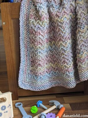 Homespun Arrow Stitch Baby Blanket