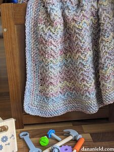 Homespun Arrow Stitch Baby Blanket