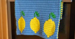 Mosaic Dish Towel With Lemons