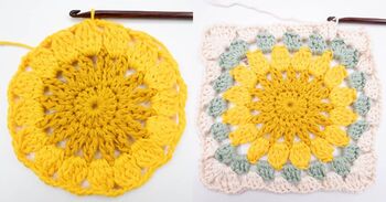 How To Crochet a Sunflower Granny Square