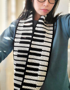 Overlay Mosaic Piano Infinity Scarf