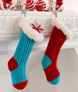 Fur Top Holiday Stockings