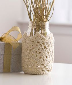 Sparkling Lace Jar Cozy