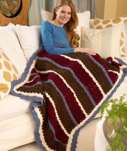 Chunky Shells & Stripes Throw