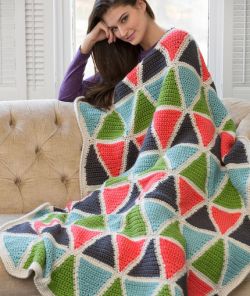 Colorful Triangle Throw