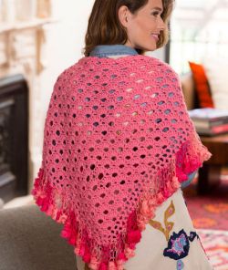 Fringed V-Stitch Shawl