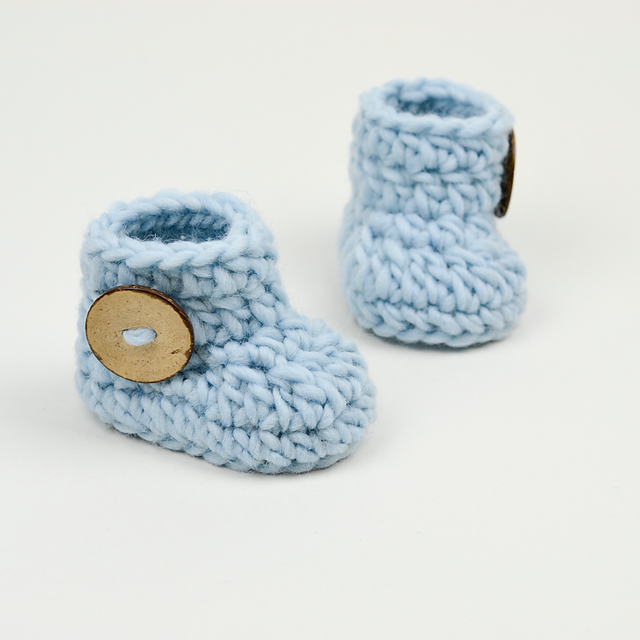 easy baby booties crochet pattern