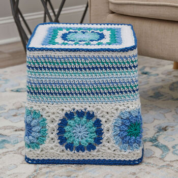 Hexagon Blues Ottoman